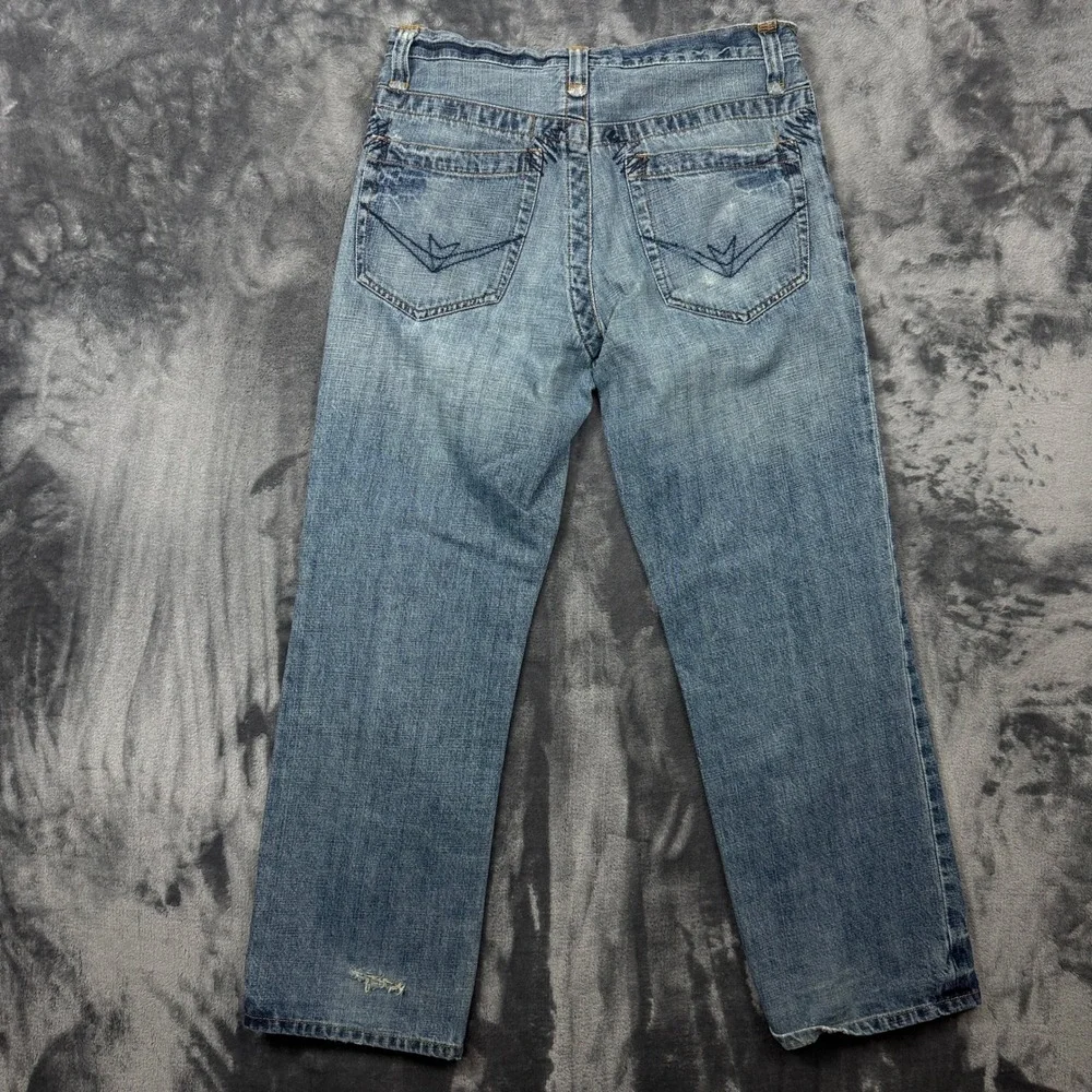 No Boundaries Jeans Mens 32x30 Blue Good Straight Leg Button Fly Cotton Denim
